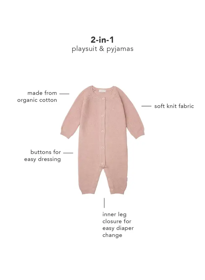 Playsuit knit monrovia rose smoke