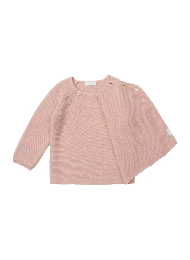 Cardigan wrap knit pino rose smoke