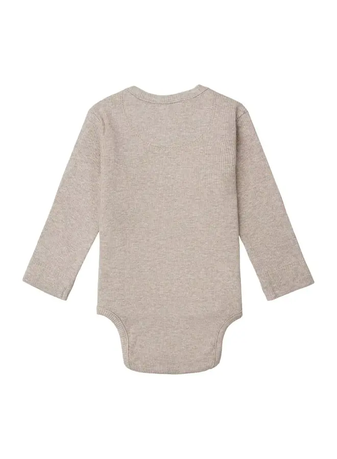 Romper rib nino taupe melange