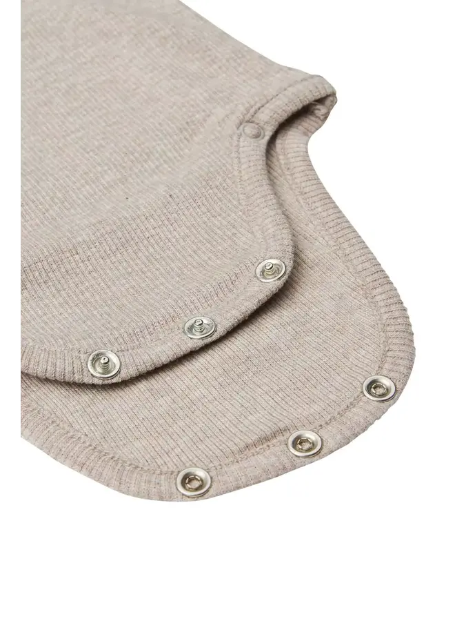 Romper rib nino taupe melange