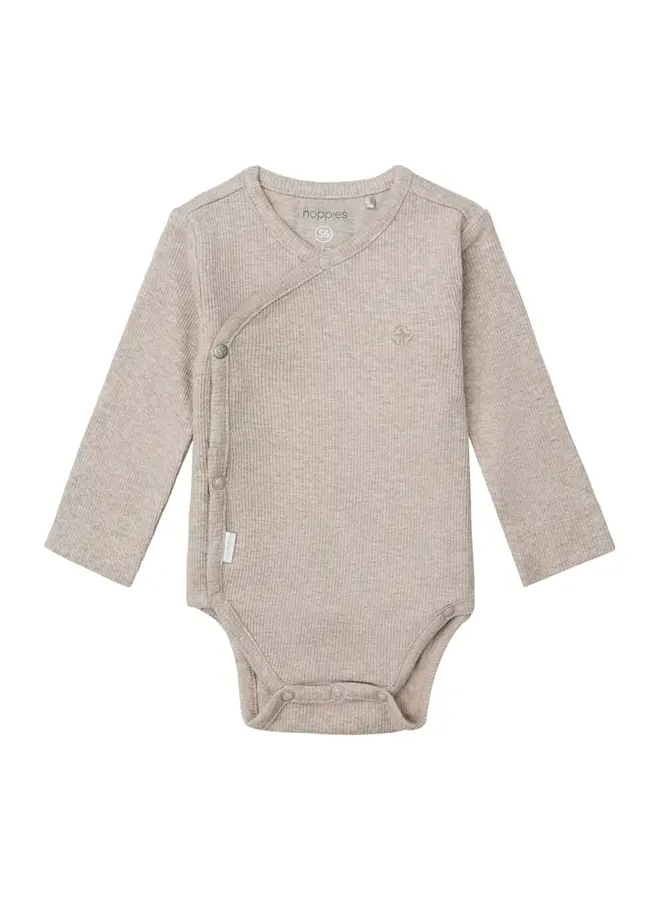 Romper rib nino taupe melange