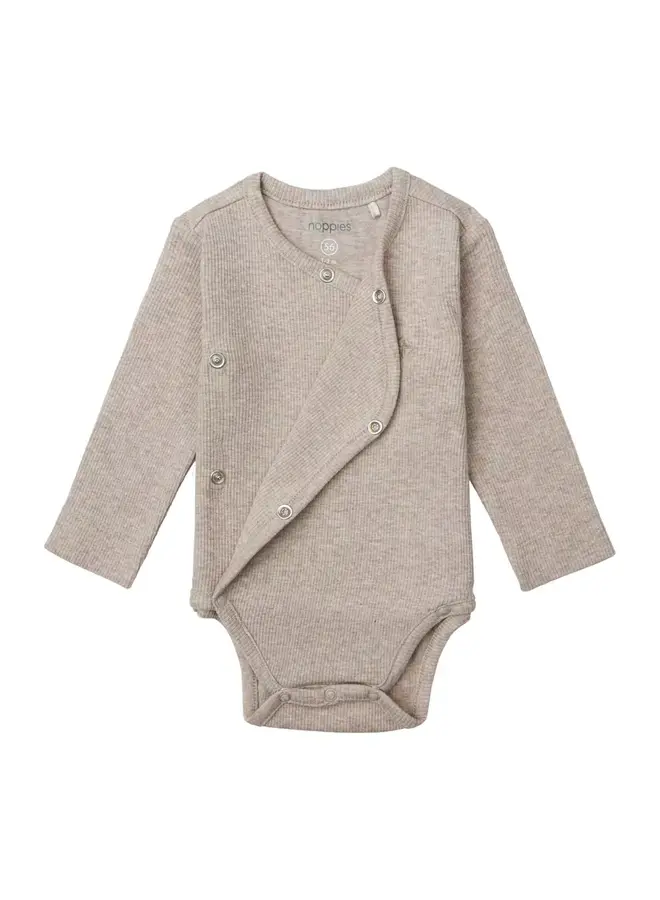 Romper rib nino taupe melange