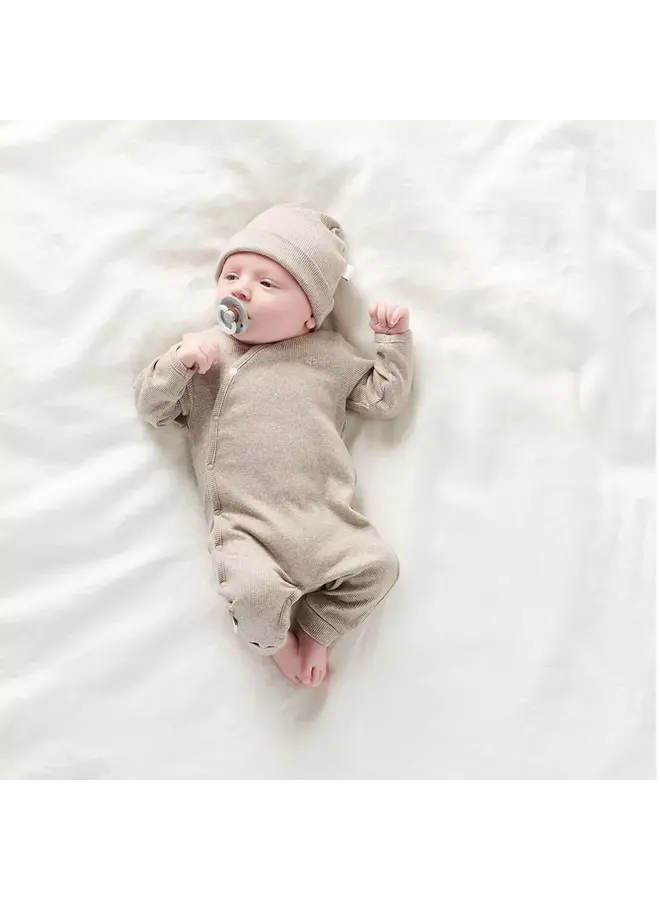 Hat rib nevel taupe melange