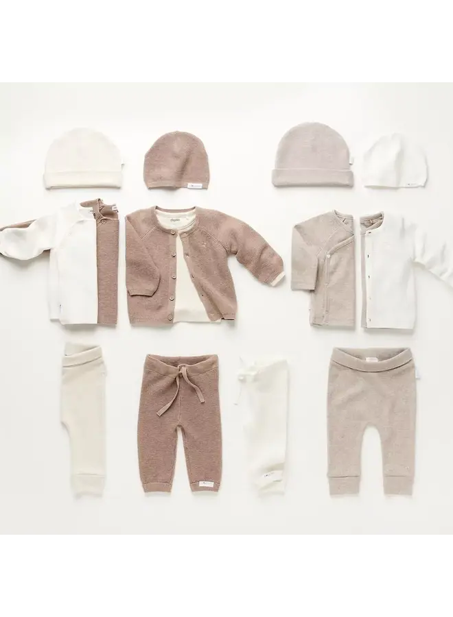 Hat rib nevel taupe melange