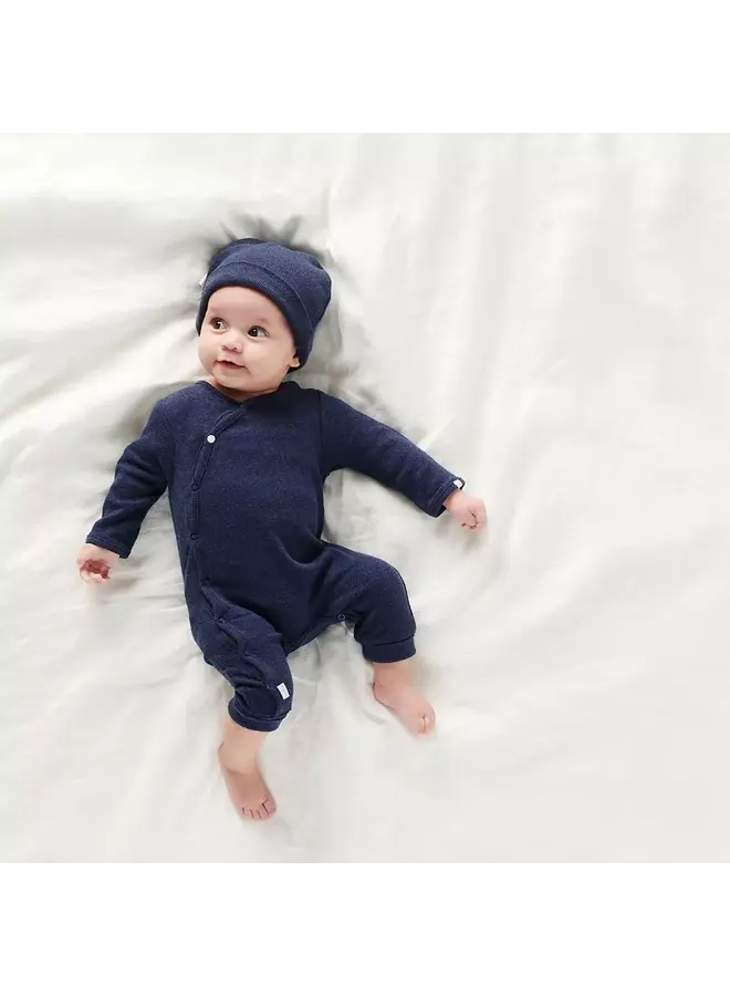 Hat rib nevel navy melange