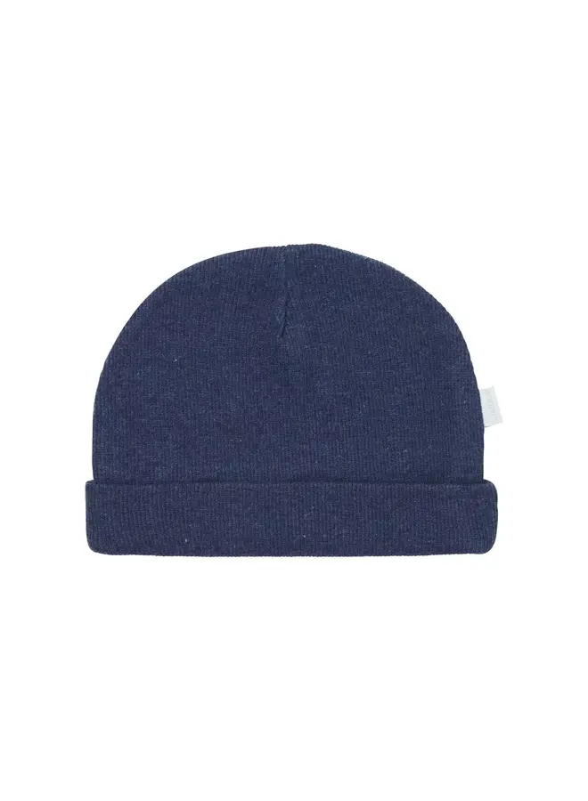 Hat rib nevel navy melange