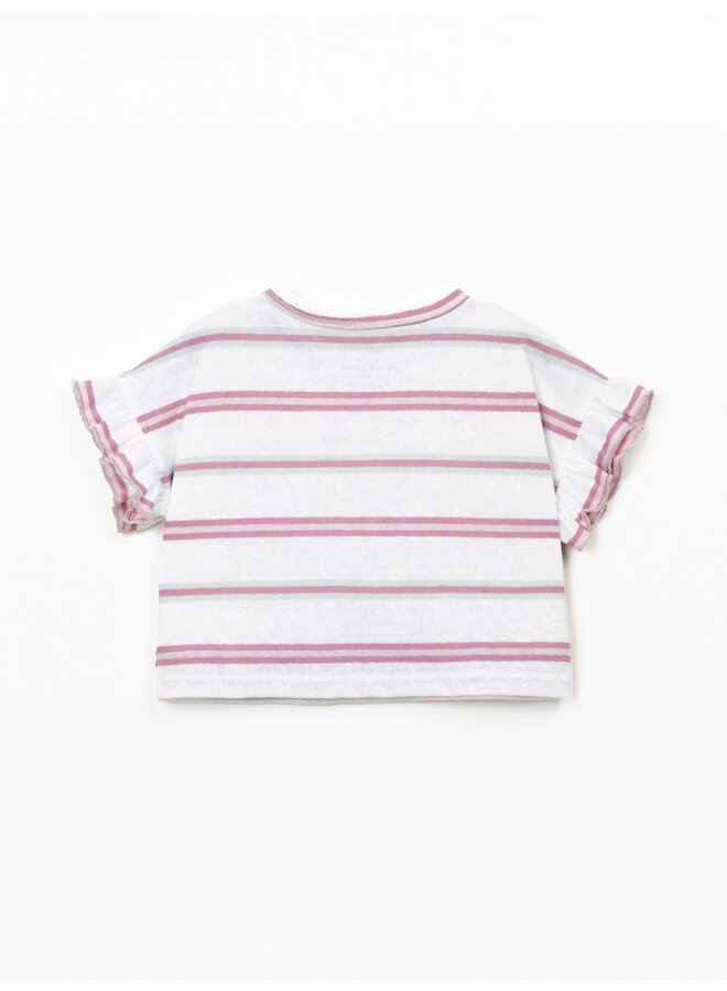 Striped jersey shirt roze SS26