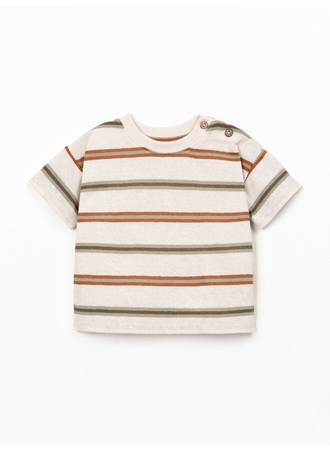 Striped pattern jersey t-shirt SS26