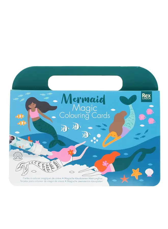 Magic colouring cards mermaid