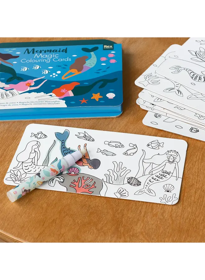 Magic colouring cards mermaid