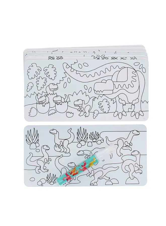 Magic colouring cards dinosaur