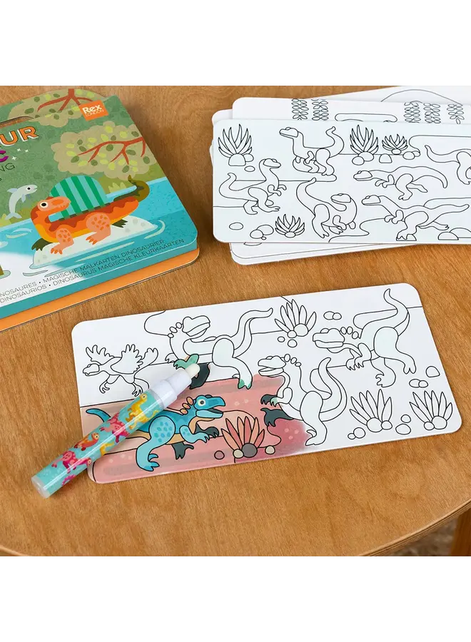 Magic colouring cards dinosaur