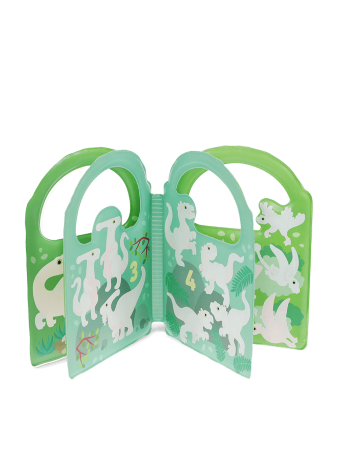 Colour changing bath book dinosaur