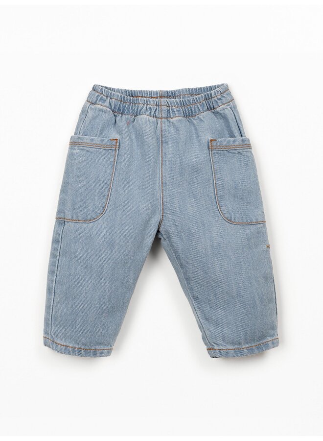 Cotton denim trousers
