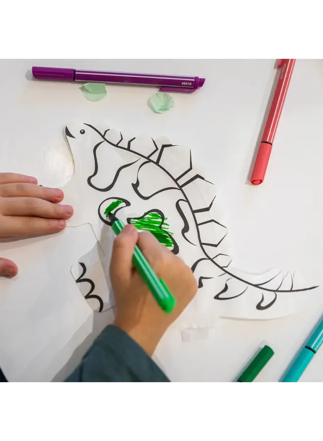 Ara créative opblaasbare kleurplaat dino