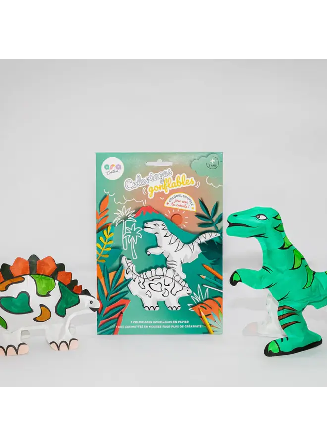Ara créative opblaasbare kleurplaat dino
