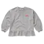 Sweater girls ruffle grey melee