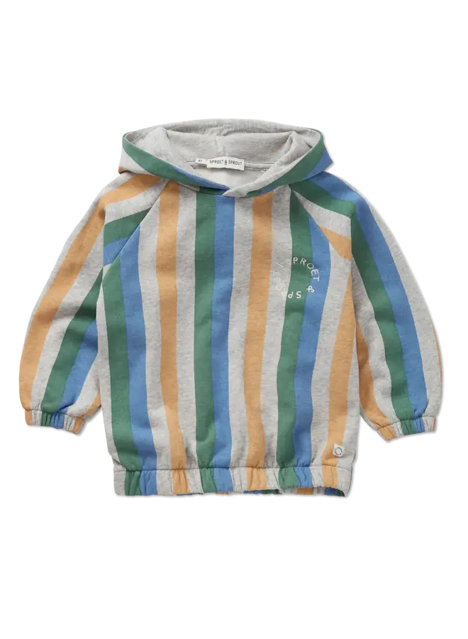 Sweater hoody stripes grey melee
