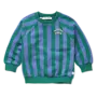 Sweater block stripes deep green