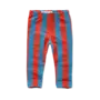 Winter legging baby blue red stripe vivid red