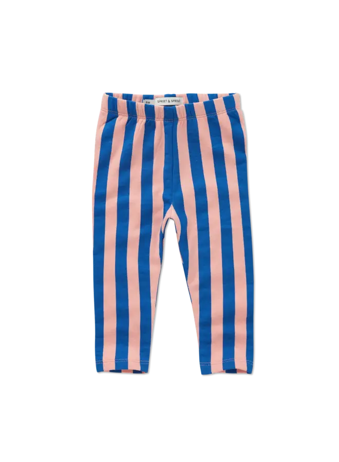 Winter legging baby blue pink stripe  blueprint