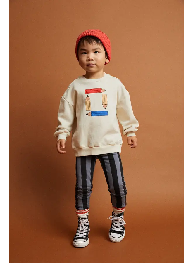 Winter legging painted stripe ink splash