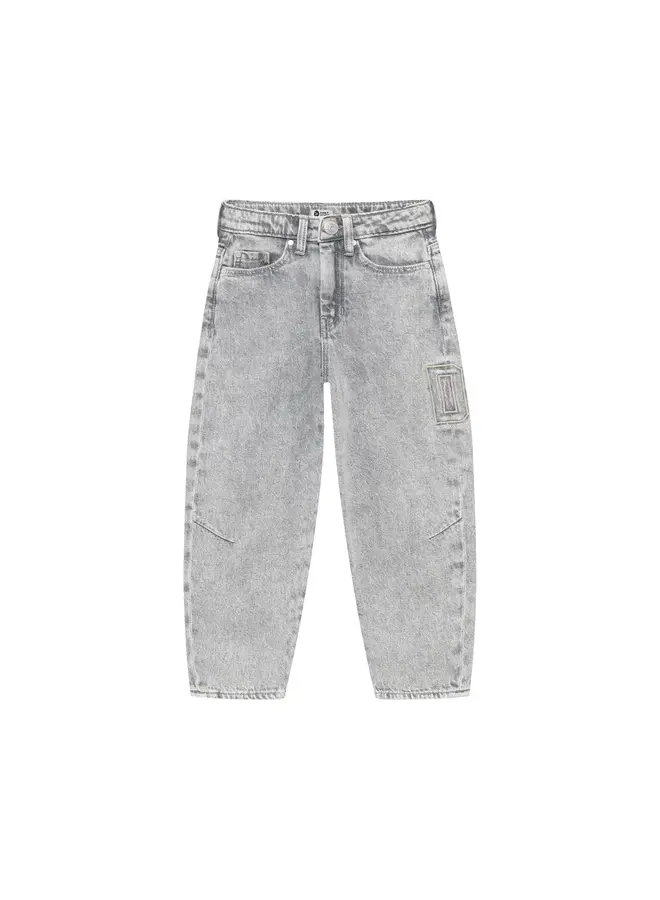 Denim barrel fit light grey denim