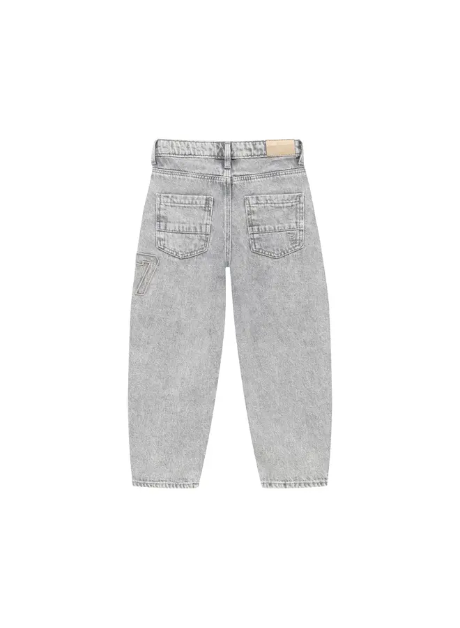 Denim barrel fit light grey denim