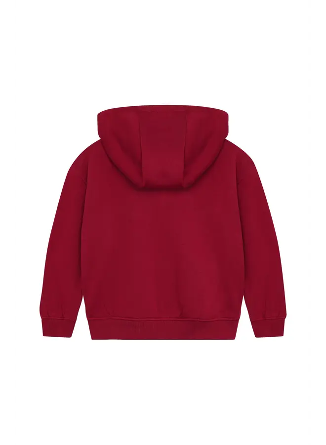 Hoodie zipperjacket basic rhythmic red