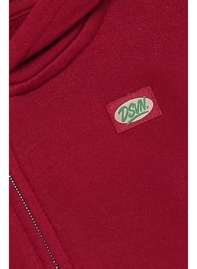 Hoodie zipperjacket basic rhythmic red