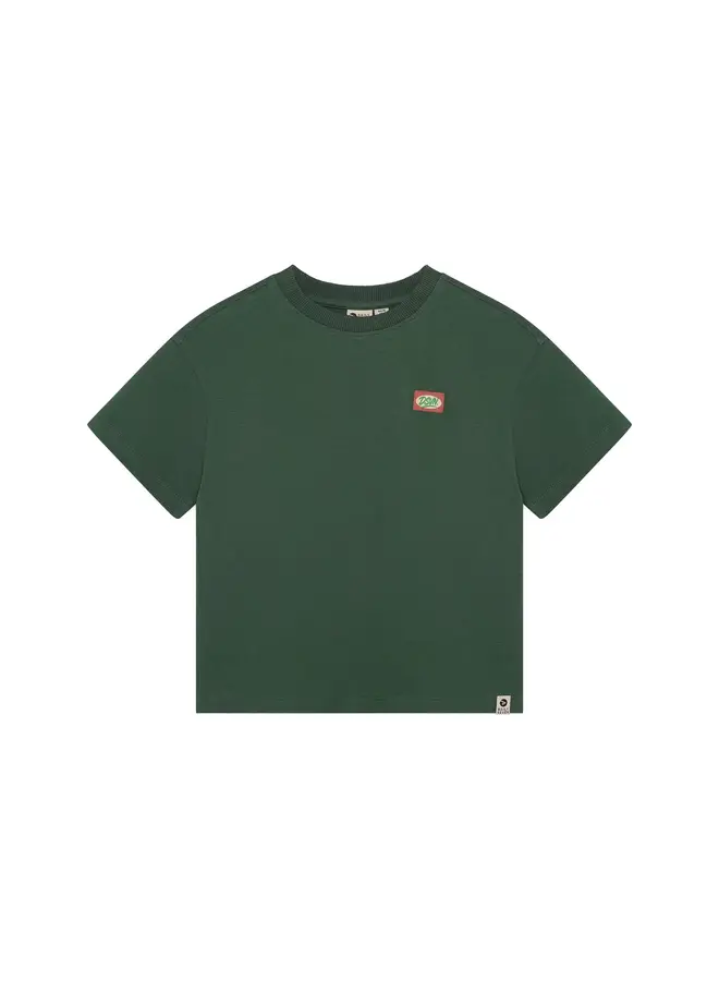 Oversized T-shirt backprint jungle green