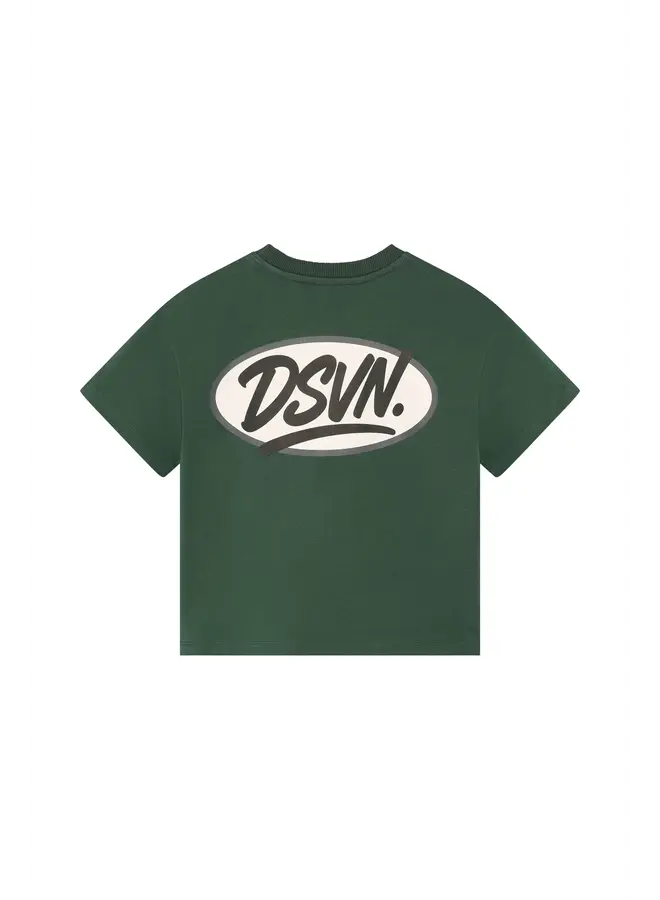 Oversized T-shirt backprint jungle green