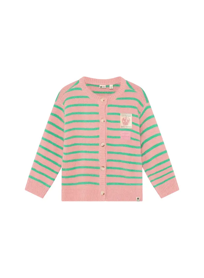 Knitwear striped cardigan lilas