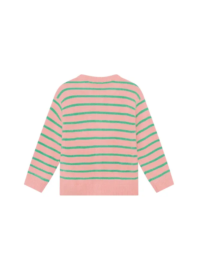 Knitwear striped cardigan lilas