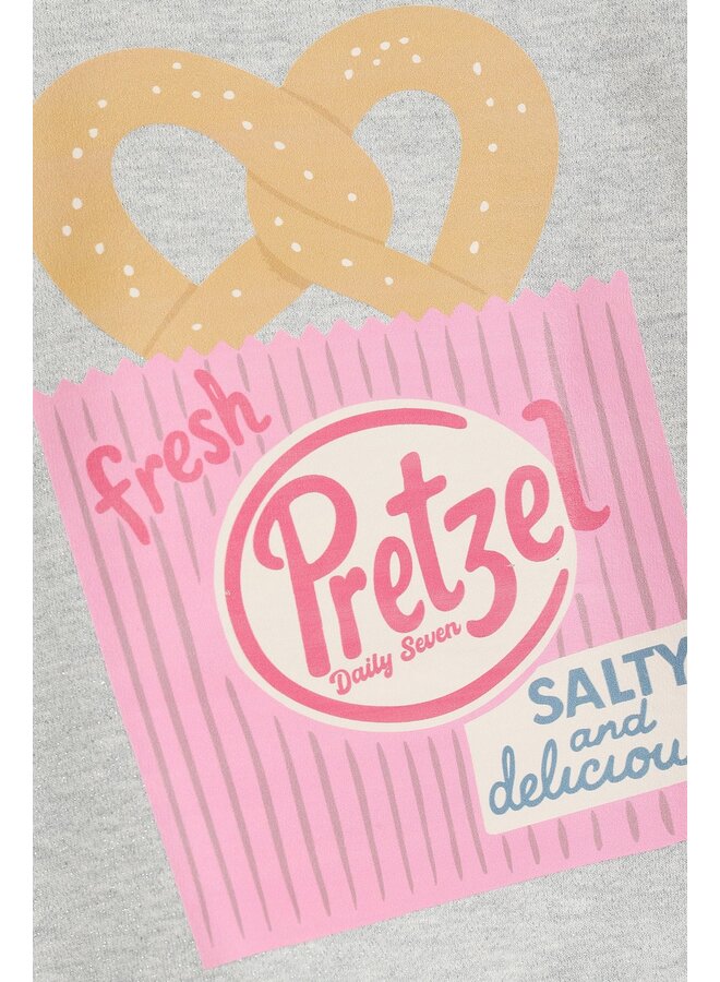 Sweater backprint light grey melange
