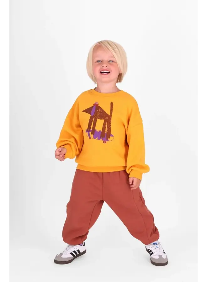 Wolf sweatpants rustic brown