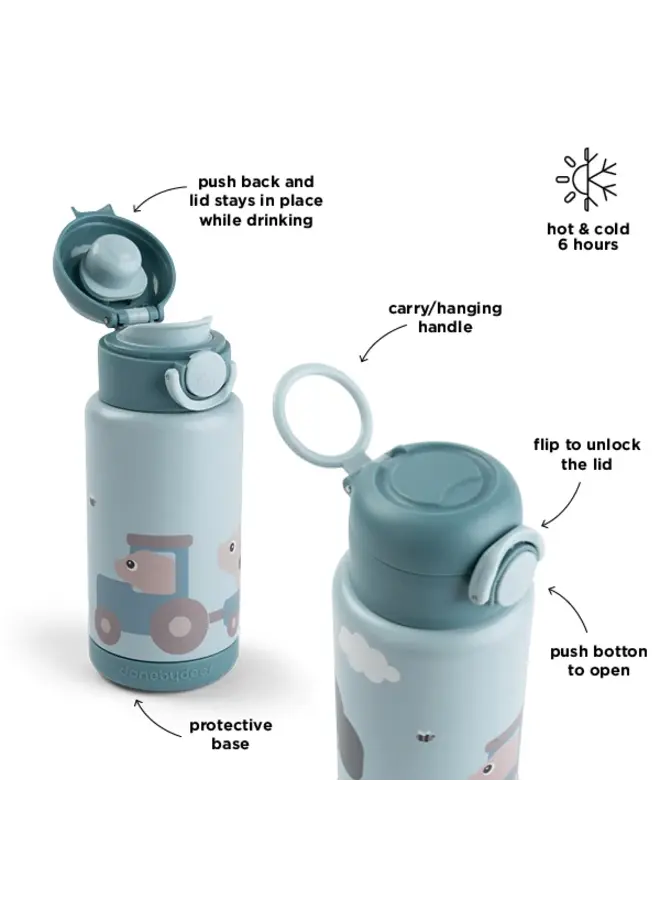 Thermosfles Tiny farm blue