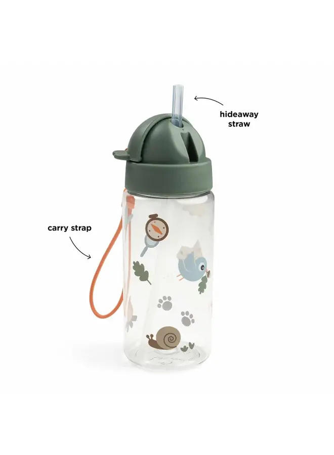 Drinkfles met rietje Tiny trails green