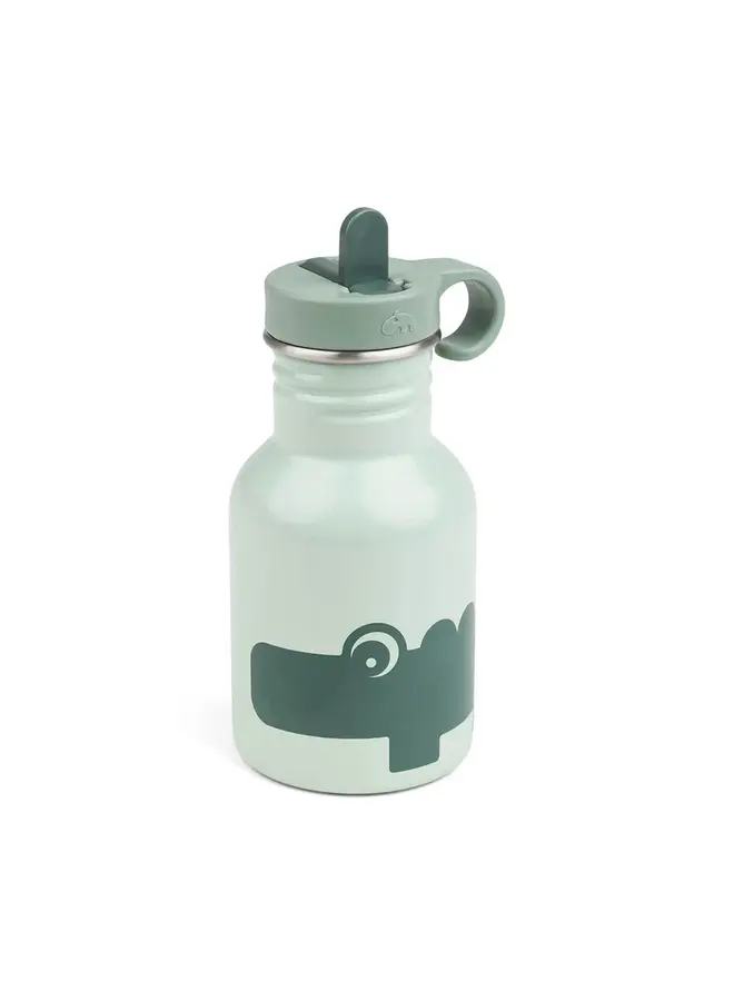 Drinkfles Croco RVS green