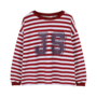 JS longsleeve burgundy/cream stripe