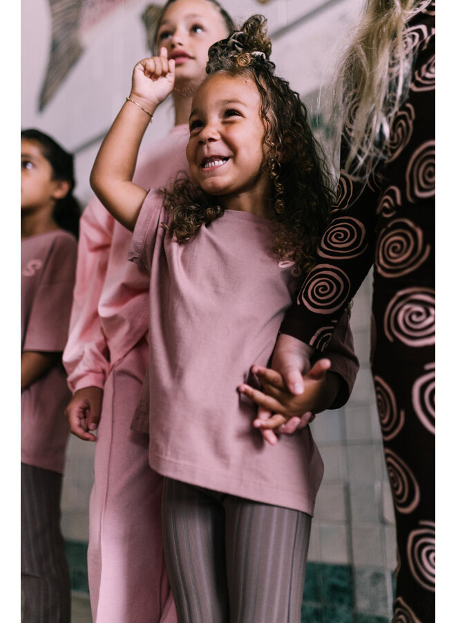 Swirl tee clay pink