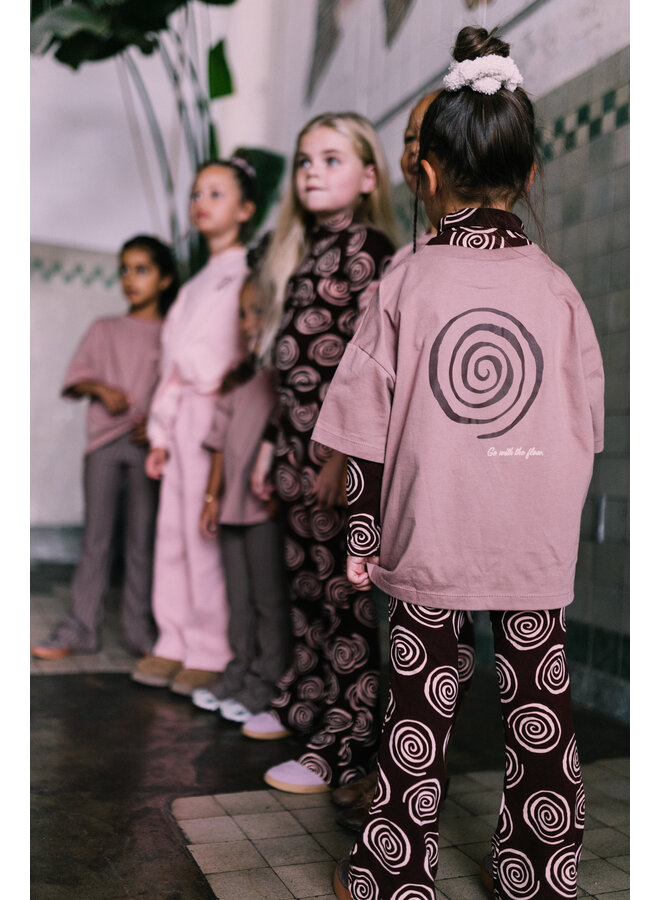 Swirl tee clay pink