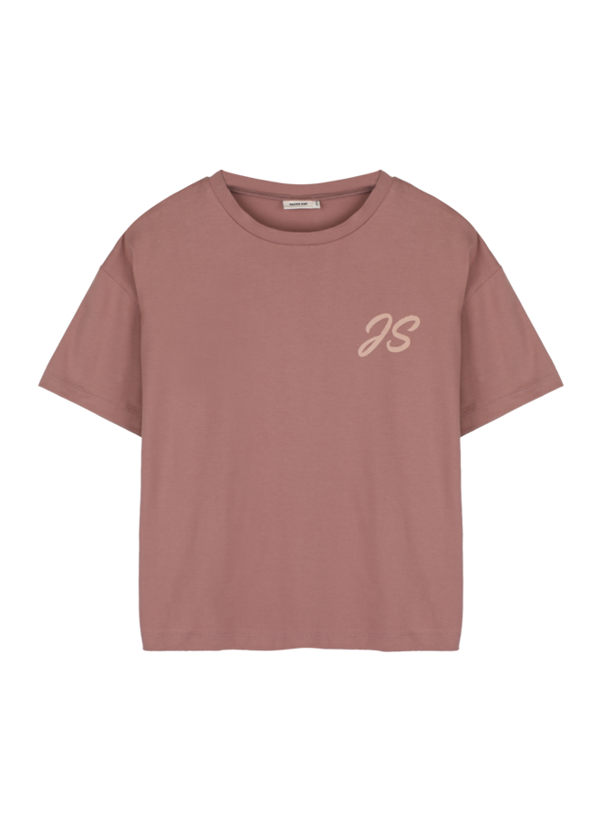 Swirl tee clay pink