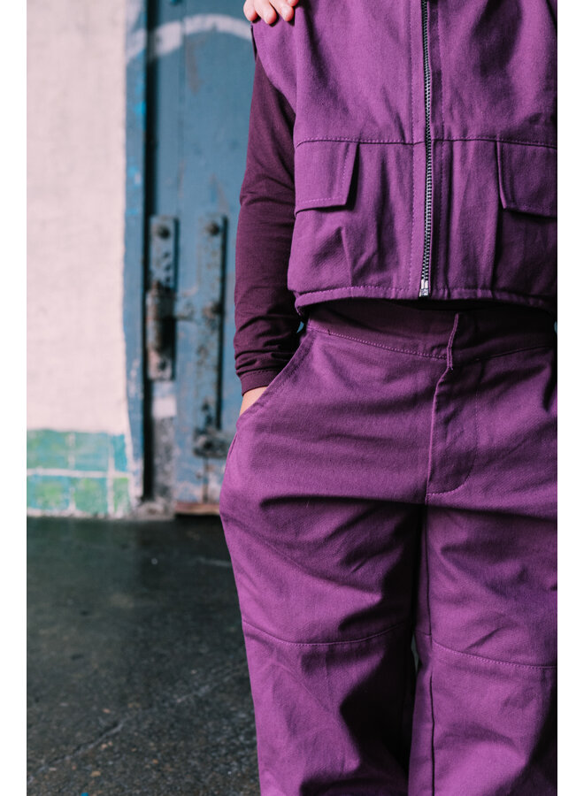 Belle vest deep burgundy