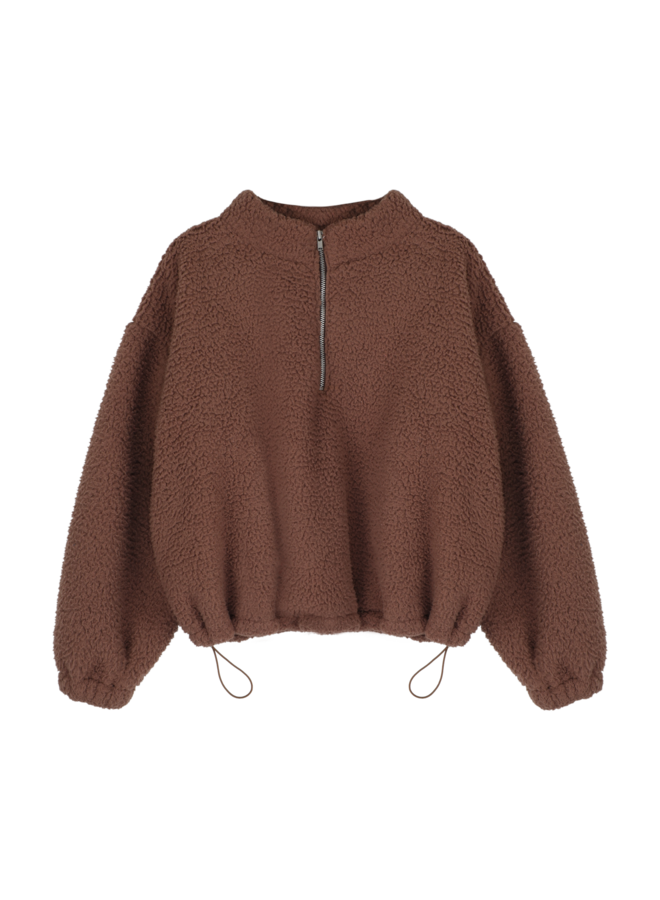 Teddy sweater fluffy chocolate