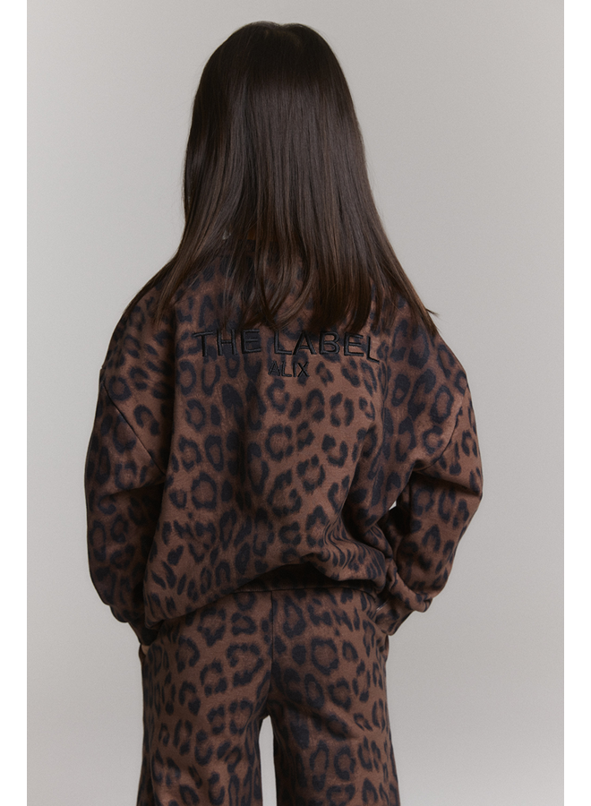 Knitted leopard sweater