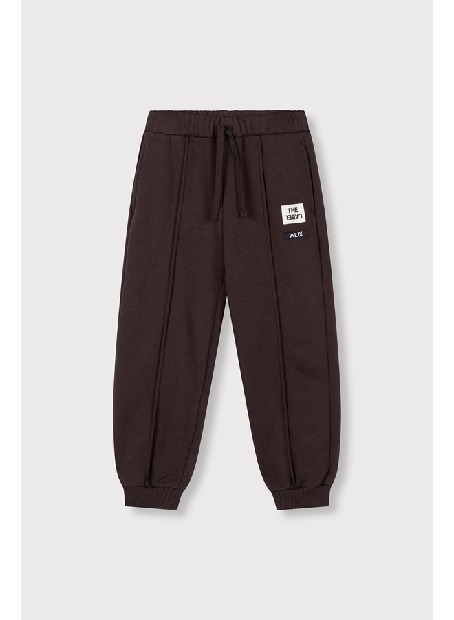 Knitted pintuck pants warm brown