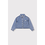 Woven flowy denim blouse
