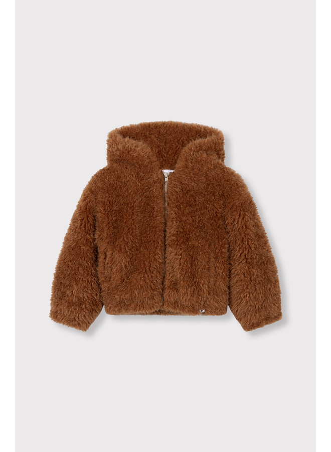 Woven fur coat