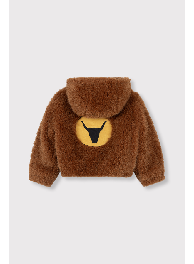Woven fur coat